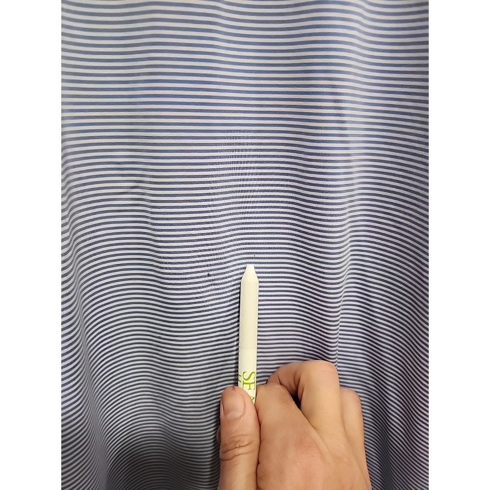 Ralph Lauren RLX Wicking Golf Polo, Mens L, Lt. Blue/White Striped Short Sleeve - Picture 9 of 15
